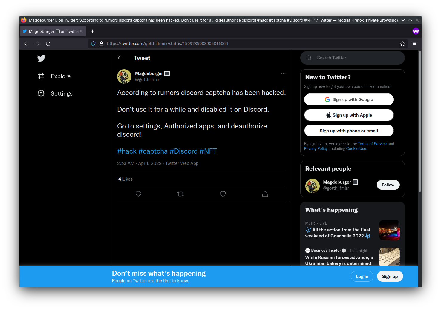Original Tweet