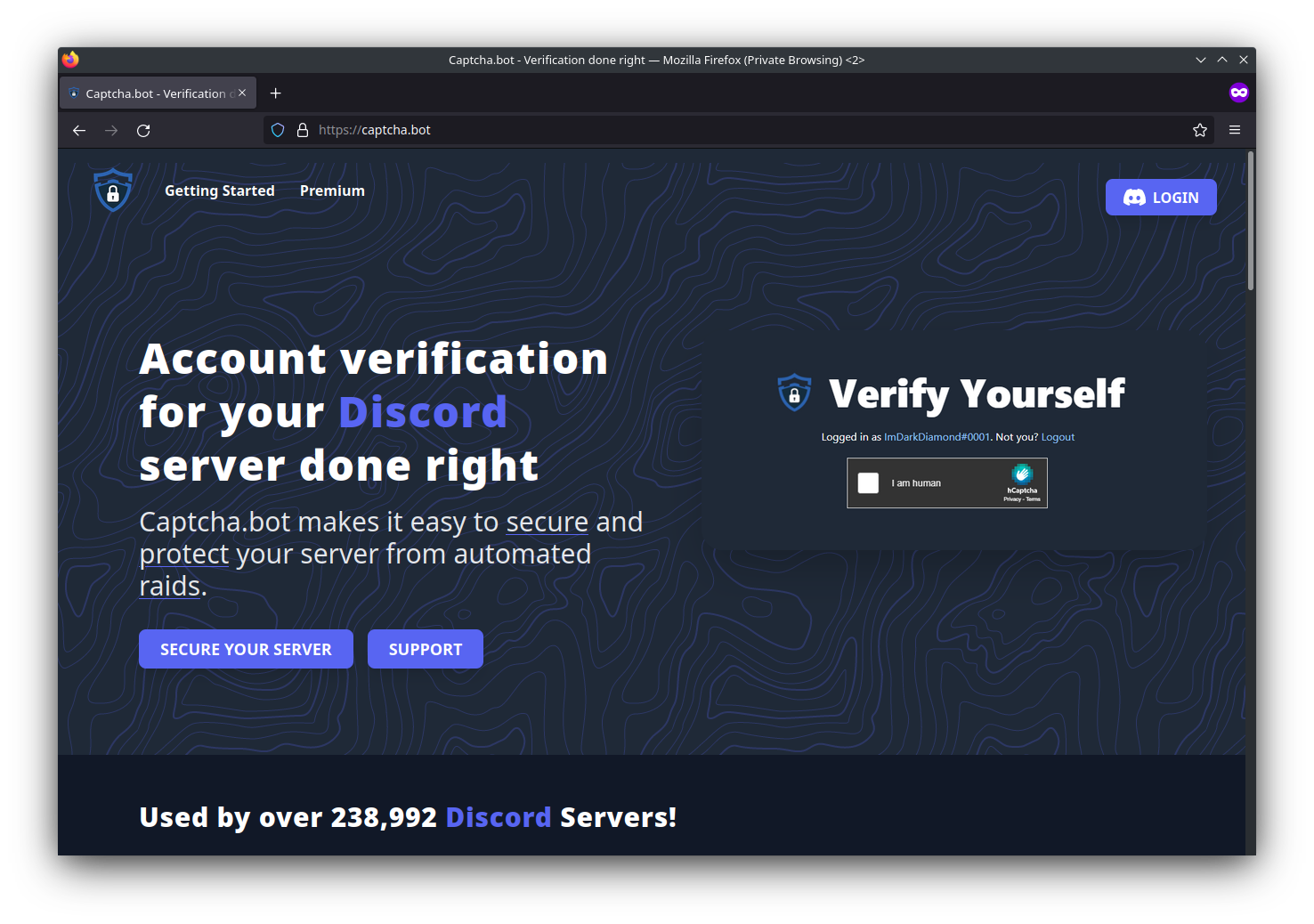 Real Site (https://captcha.bot)